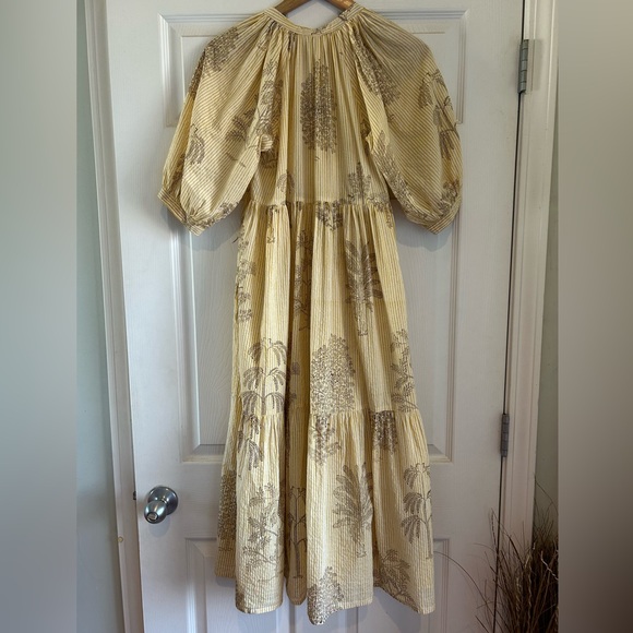 Matta Katia Trees Midi Tiered Dress in Water Print - Picture 2 of 7